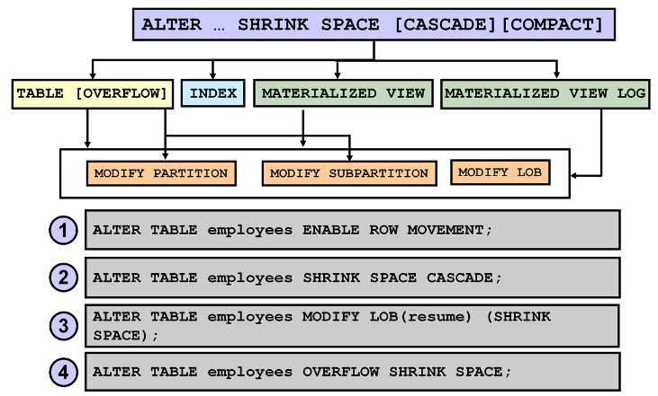 db oracle - shrinking segments