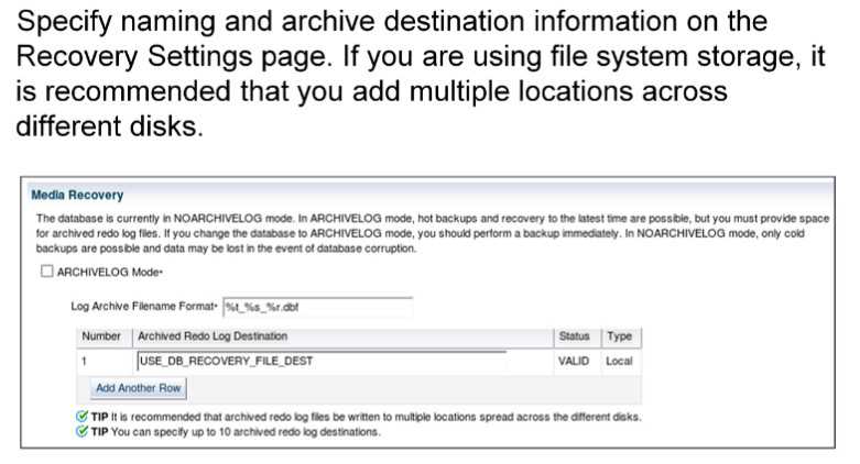 Archiving Log Files 029. Sao lưu và phục hồi dữ liệu: Cấu hình Archivelog, Fast Recovery ...
